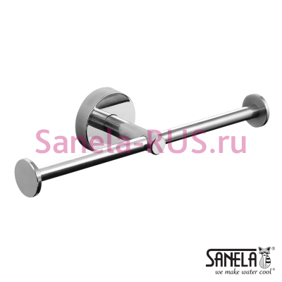 Нержавеющий двойной держатель туалетной бумаги SLZD 21 арт: 62210 Sanela Чехия (фото, схема)
