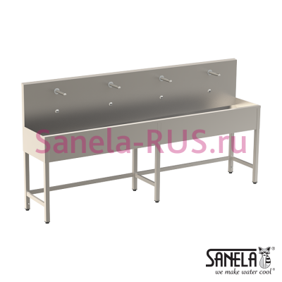 Нержавеющая раковина коллективная на ножках 2500мм SLUN 52ET арт: 93523 Sanela Чехия (фото, схема) Нержавеющая раковина коллективная на ножках 2500мм SLUN 52ET арт: 93523 Sanela Чехия (фото, схема)