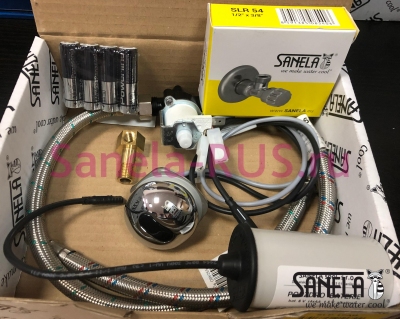 SLP 17AB Комплект для оборудования писсуара DOMINO автоматическим смывом 6В Sanela Чехия (фото, схема)