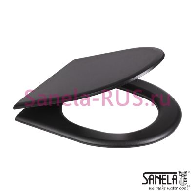 Чёрное пластмассовое сиденье для унитаза SLZN 31C арт: 95313 Sanela Чехия (фото, схема) Чёрное пластмассовое сиденье для унитаза SLZN 31C арт: 95313 Sanela Чехия (фото, схема)