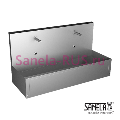 Нержавеющая раковина коллективная 1250мм SLUN 80ET арт: 93803 Sanela Чехия (фото, схема)