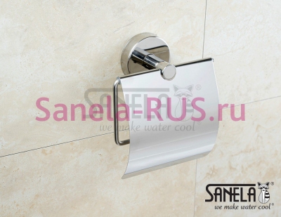 Нержавеющий держатель туалетной бумаги SLZN 09 арт: 95090 Sanela Чехия (фото, схема)