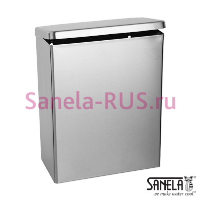 Нержавеющее подвесное мусорное ведро с крышкой SLZN 24 арт: 95240 Sanela Чехия (фото, схема)